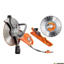 Husqvarna K4000 Wet Elektrische "Stille" Doorslijpmachine 350 Mm + Diamantzaagblad Elite-Cut S50 + Stofafzuighulpstuk -HUSQVARNA Winkel k4000